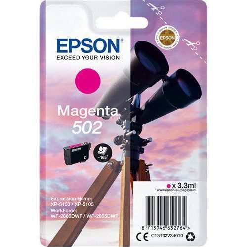 Epson 502 C13T02V34010 Ink Magenta 165 Pages Original epson kopen in de aanbieding
