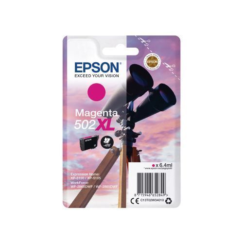 Epson 502Xl C13T02W34010 Ink Magenta 470 Pages Original epson kopen in de aanbieding