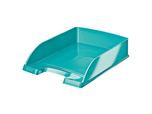 Leitz Wow Brievenbak Van Polystyreen 255 X 70 X 357 Mm Metallic Ijsblauw leitz kopen in de aanbieding