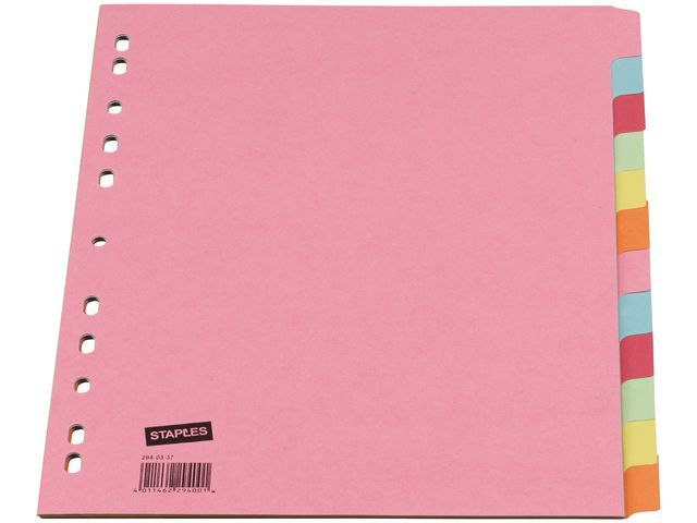 Staples Blanco Tabblad Manilakarton 12 Delig A4 Assorti staples kopen in de aanbieding Staples Blanco Tabblad Manilakarton 12 Delig A4 Assorti staples kopen in de aanbieding