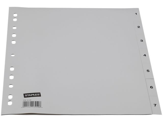 Staples Tabbladen Grijs Kunststof 11 Rings A4 Bedrukte Tabs 1 7 Set 7 Vel staples kopen in de aanbieding Staples Tabbladen Grijs Kunststof 11 Rings A4 Bedrukte Tabs 1 7 Set 7 Vel staples kopen in de aanbieding