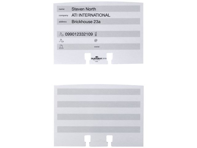 Durable Uitbreidingsset Telindex Flip Visitekaarthouder Insteekkaarten Pak 100 Stuks durable kopen in de aanbieding Durable Uitbreidingsset Telindex Flip Visitekaarthouder Insteekkaarten Pak 100 Stuks durable kopen in de aanbieding