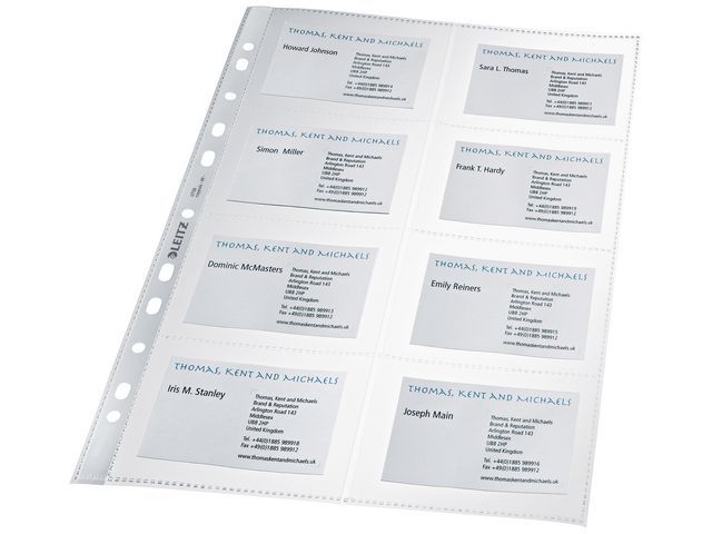 Leitz Showtas Voor Visitekaartjes A4 11 Rings 8 Vaks Pak 10 Stuks leitz kopen in de aanbieding