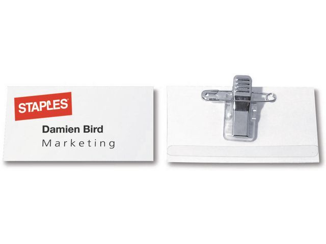 Staples Naambadge Met Combiklem 40 X 75 Mm Pak 50 Stuks staples kopen in de aanbieding