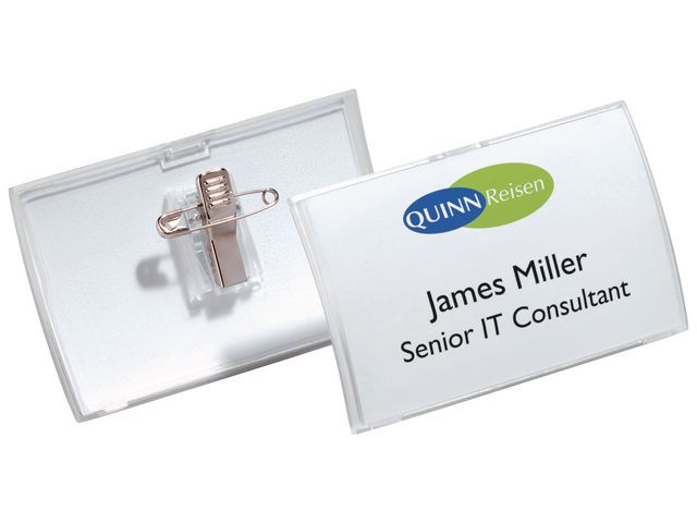 Durable Naambadge Clickfold Met Combiclip 54 X 90 Mm Pak 25 Stuks durable kopen in de aanbieding