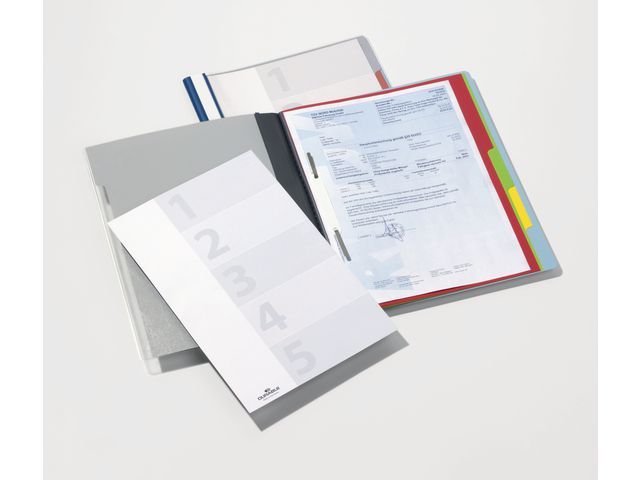 Durable Hechtmap Met Vijf Vakken 5 X 30 Vel Blauw durable kopen in de aanbieding