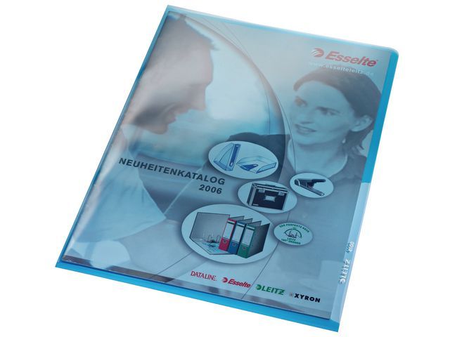 Leitz Insteekmap Pvc 015Mm Blauw Pak 100 Stuks leitz kopen in de aanbieding