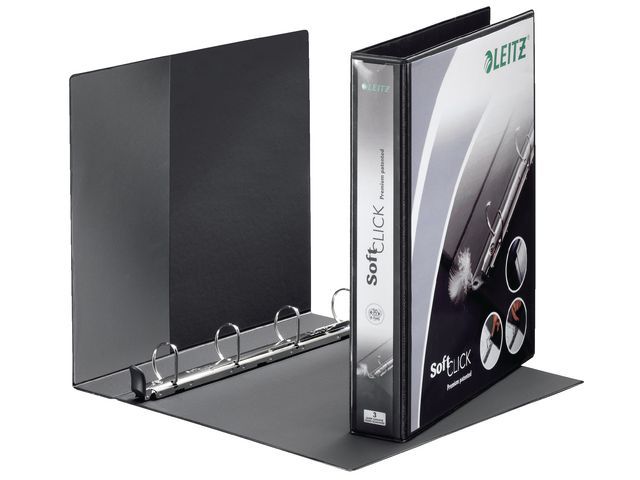 Leitz Presentatieringband Softclick Ringcapaciteit 30 Mm 4 Rings Zwart leitz kopen in de aanbieding