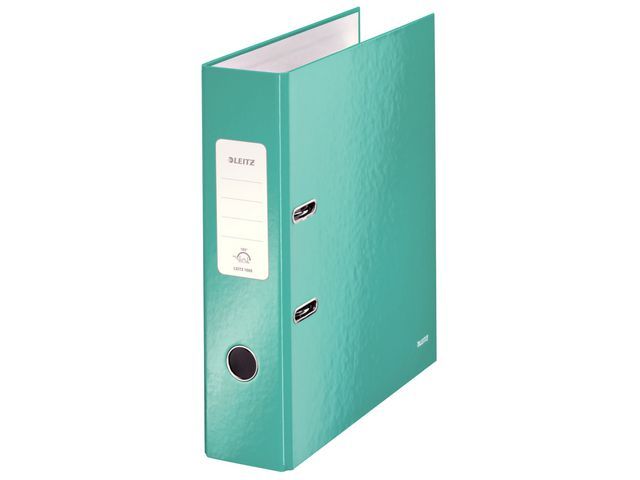 Leitz Wow 180 Graden Ordner A4 80 Mm Rugbreedte 600 Vel Capaciteit Karton Ijsblauw leitz kopen in de aanbieding