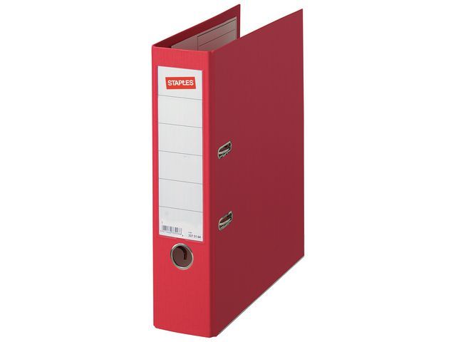 Staples Ordner Premium Rugbreedte 80 Mm Rood staples kopen in de aanbieding