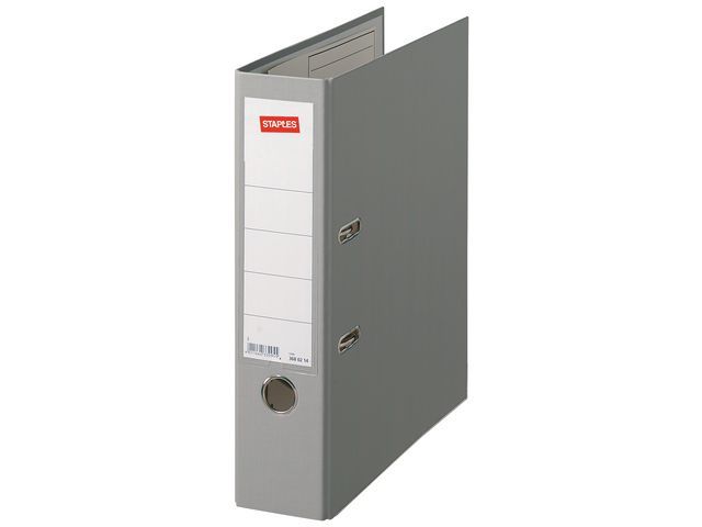 Staples Ordner Premium Rugbreedte 80 Mm Lichtgrijs staples kopen in de aanbieding