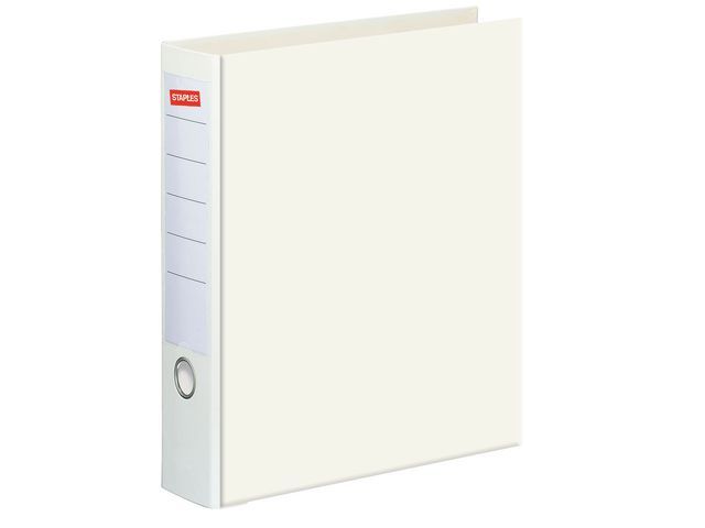 Staples Kunststof Ordner Rugbreedte 80 Mm Wit staples kopen in de aanbieding