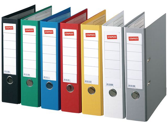 Staples Ordner Gekleurd Papier Rugbreedte 50 Mm Groen staples kopen in de aanbieding