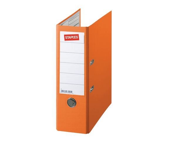 Staples Ordner Premium Rugbreedte 80 Mm Oranje staples kopen in de aanbieding