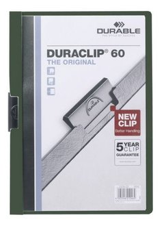Durable Klemmap Duraclip A4 3mm groen/doos 25