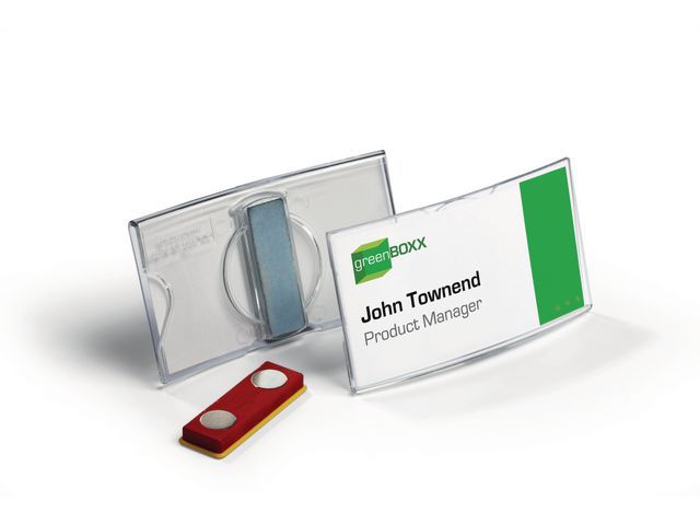 Durable Naambadge Gebogen Met Magneet 40 X 75 Mm Pak 25 Stuks durable kopen in de aanbieding Durable Naambadge Gebogen Met Magneet 40 X 75 Mm Pak 25 Stuks durable kopen in de aanbieding