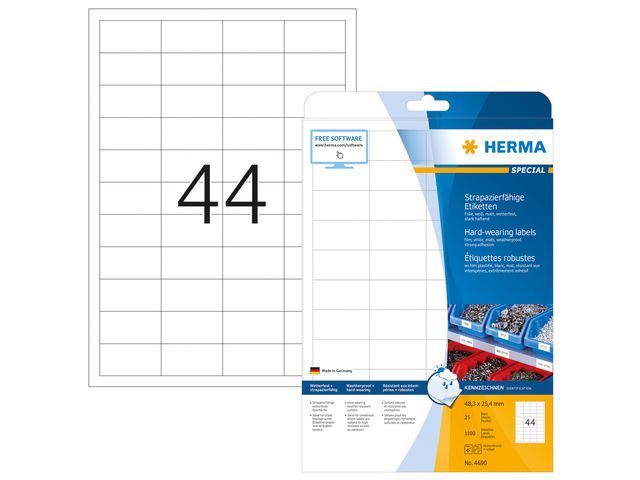 Herma Weerbestendige Folie Etiketten 483X254 Mm 4690 Pak 1100 Stuks herma kopen in de aanbieding