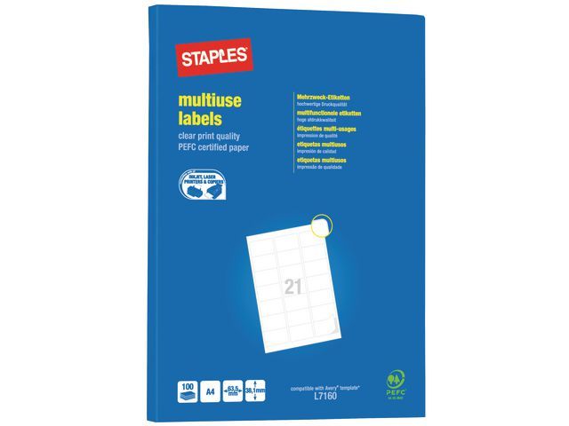 Staples Etiketten Met Ronde Hoeken 635 X 381 Mm Pak 2100 Stuks staples kopen in de aanbieding Staples Etiketten Met Ronde Hoeken 635 X 381 Mm Pak 2100 Stuks staples kopen in de aanbieding