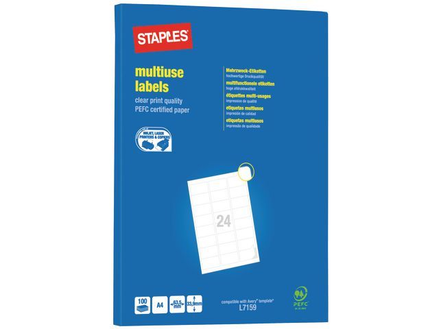 Staples Etiketten Met Ronde Hoeken 635 X 339 Mm 2 Pak 2400 Stuks staples kopen in de aanbieding Staples Etiketten Met Ronde Hoeken 635 X 339 Mm 2 Pak 2400 Stuks staples kopen in de aanbieding