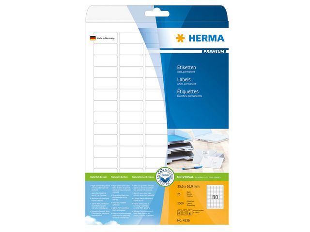 Herma Premium Etiketten Met Ronde Hoeken Stuks Pak 2000 herma kopen in de aanbieding