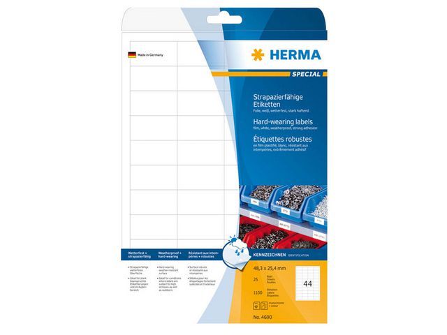 Herma Weerbestendige Folie Etiketten 210X297 Mm 4698 Pak 25 Stuks herma kopen in de aanbieding