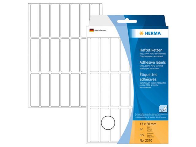 Herma Universele Etiketten Met Ronde Hoeken 13X50 Mm 2370 Pak 672 Stuks herma kopen in de aanbieding Herma Universele Etiketten Met Ronde Hoeken 13X50 Mm 2370 Pak 672 Stuks herma kopen in de aanbieding