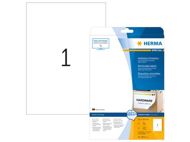 Herma Herpositioneerbare Etiketten Met Rechte Hoeken Pak 25 Stuks herma kopen in de aanbieding