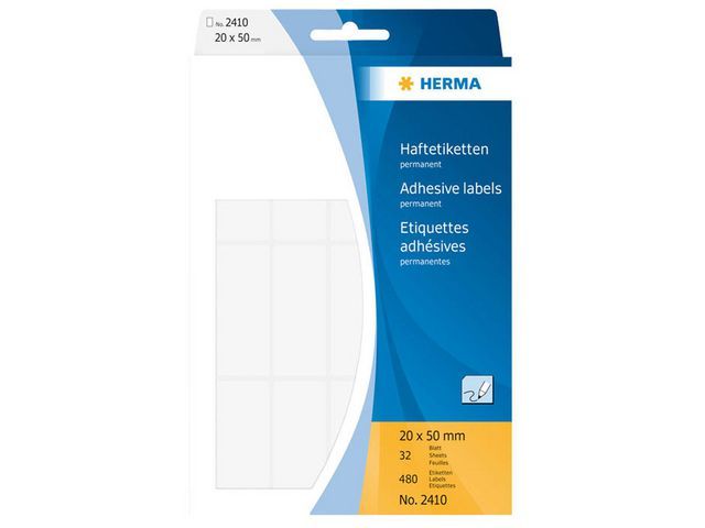 Herma Universele Etiketten Met Ronde Hoeken 20X50 Mm 2410 Pak 480 Stuks herma kopen in de aanbieding Herma Universele Etiketten Met Ronde Hoeken 20X50 Mm 2410 Pak 480 Stuks herma kopen in de aanbieding