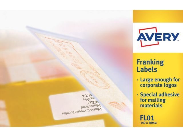 Avery Frankeeretiket 140 X 38 Mm Fl01 Pak 1000 Stuks avery kopen in de aanbieding
