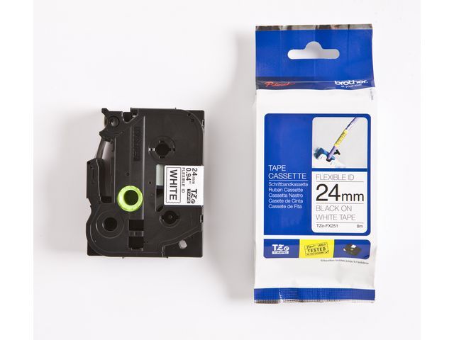 Ptouch P Touch Tze Labeltapes Zwart Op Wit Fx251 24 Mm ptouch kopen in de aanbieding