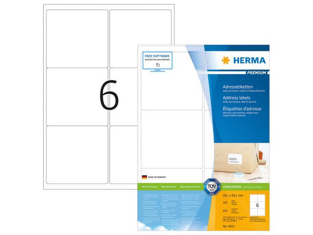 Herma Premium Etiketten Met Ronde Hoeken 991X931 Mm 4653 Pak 600 Stuks herma kopen in de aanbieding Herma Premium Etiketten Met Ronde Hoeken 991X931 Mm 4653 Pak 600 Stuks herma kopen in de aanbieding