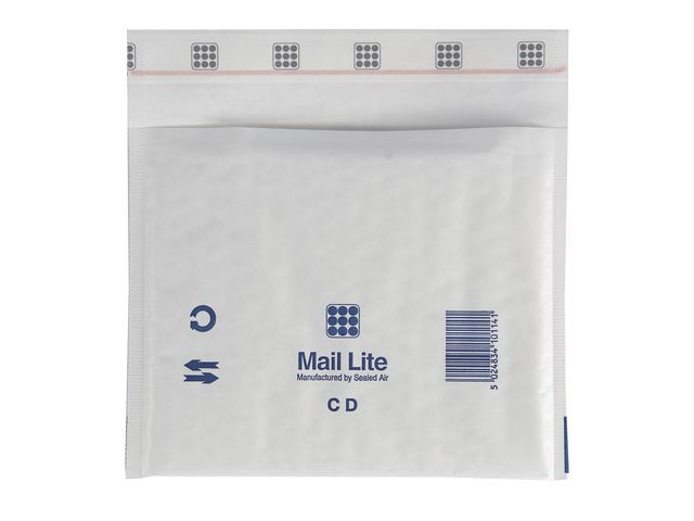 Mail Lite Luchtkussenenveloppen Cd Dvd 180 X 160 Mm Doos 100 Stuks mail lite kopen in de aanbieding