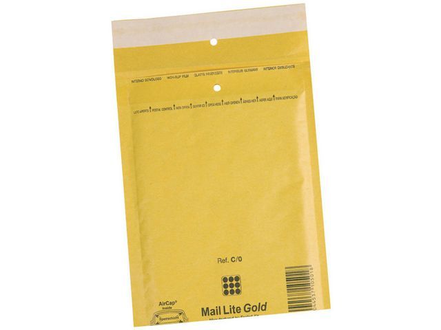 Mail Lite Luchtkussenenveloppen Goud Nr 19 300 X 440 Mm Doos 50 Stuks mail lite kopen in de aanbieding