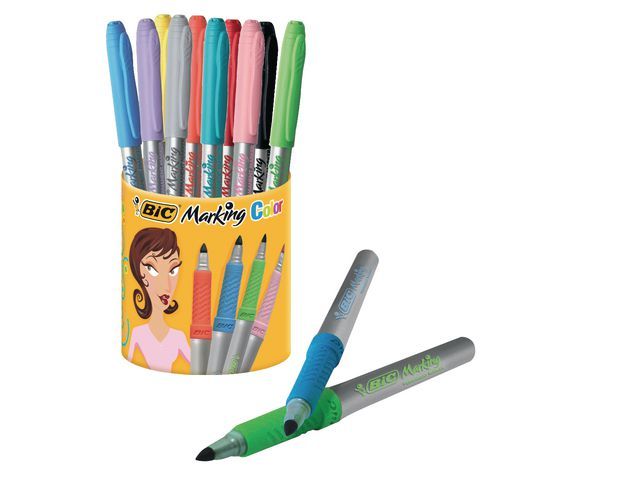 Bic Permanent Marker Marking Colors 11 Mm Assorti Pak 10 Stuks bic kopen in de aanbieding Bic Permanent Marker Marking Colors 11 Mm Assorti Pak 10 Stuks bic kopen in de aanbieding