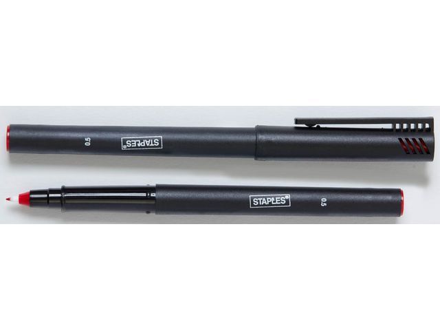 Staples Fineliner Rood Fijne Conische Punt 05 Mm Zwarte Polypropyleen Huls Pak 10 Stuks staples kopen in de aanbieding Staples Fineliner Rood Fijne Conische Punt 05 Mm Zwarte Polypropyleen Huls Pak 10 Stuks staples kopen in de aanbieding