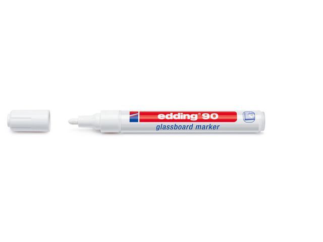 Edding Glassboard Marker Wit Doos 10 Stuks edding kopen in de aanbieding