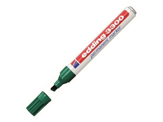 Edding Permanent Marker 3300 1 5 Mm Groen Doos 10 Stuks edding kopen in de aanbieding