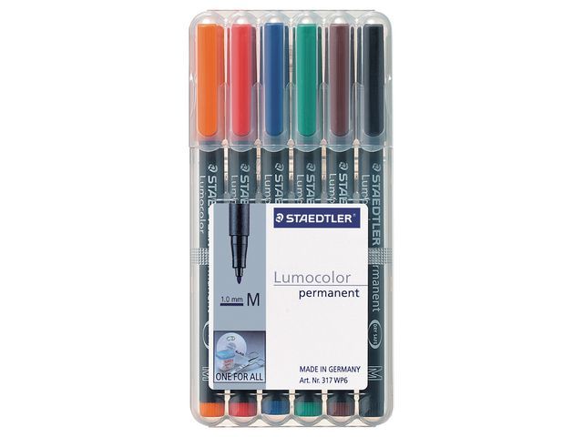 Staedtler Lumocolor Ohpcddvd Marker Permanent Lc317 Medium Assorti Pak 6 Stuks lumocolor kopen in de aanbieding Staedtler Lumocolor Ohpcddvd Marker Permanent Lc317 Medium Assorti Pak 6 Stuks lumocolor kopen in de aanbieding