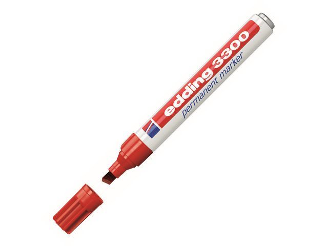 Edding Permanent Marker 3300 1 5 Mm Rood Doos 10 Stuks edding kopen in de aanbieding