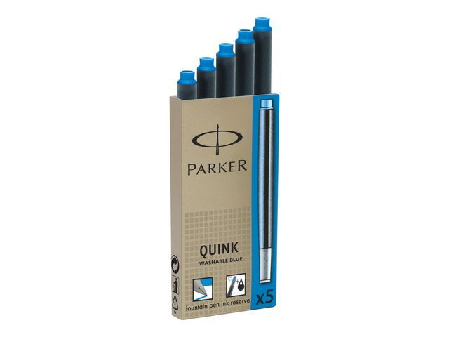 Parker Quink Vulpen Inktpatroon Uitwasbaar Blauw Pak 5 Stuks parker kopen in de aanbieding Parker Quink Vulpen Inktpatroon Uitwasbaar Blauw Pak 5 Stuks parker kopen in de aanbieding