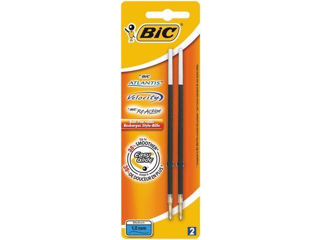 Bic Vulling Atlantis Velocity Balpen Medium Blauw Pak 2 Stuks bic kopen in de aanbieding