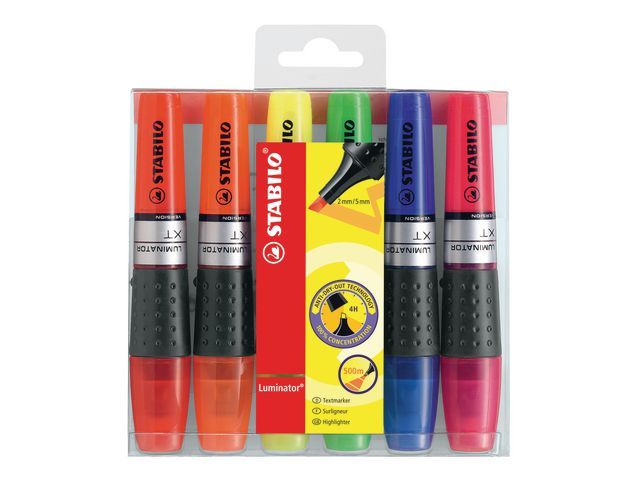 Stabilo Luminator Xt Highlighter Geel Oranje Groen Roze Blauw En Rood Pak 6 Stuks stabilo kopen in de aanbieding Stabilo Luminator Xt Highlighter Geel Oranje Groen Roze Blauw En Rood Pak 6 Stuks stabilo kopen in de aanbieding
