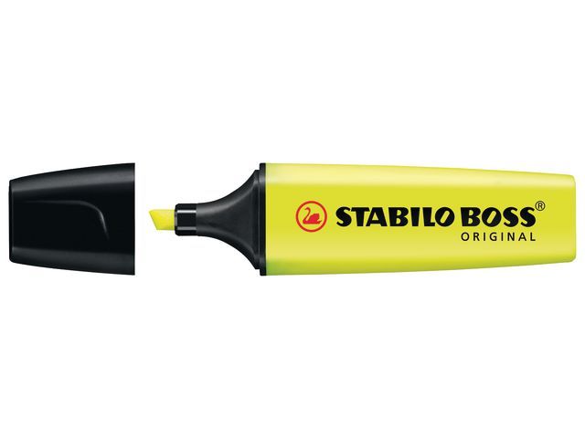 Stabilo Tekstmarker Boss Original 2 5 Mm Geel Navulbaar Pak 10 Stuks stabilo kopen in de aanbieding