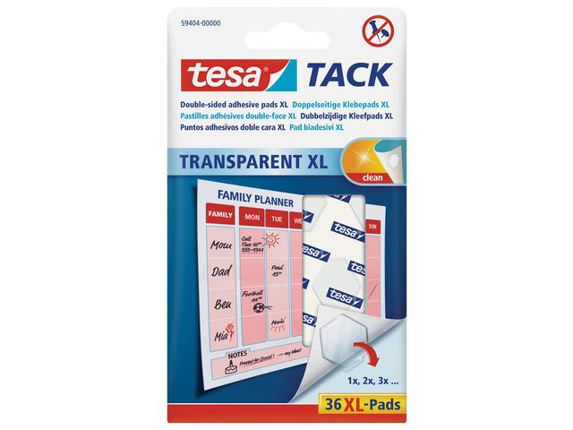 Tesa Tack Dubbelzijdige Kleefpads Transparant 59404 Pak 36 Stuks tesa kopen in de aanbieding Tesa Tack Dubbelzijdige Kleefpads Transparant 59404 Pak 36 Stuks tesa kopen in de aanbieding