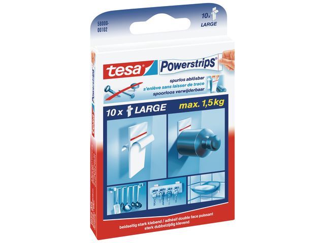 Tesa Powerstrip Large Tot 15Kg Pak 10 Stuks tesa kopen in de aanbieding