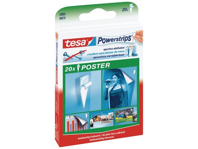 Tesa Powerstrip Poster Tot 200 Gram Pak 20 Stuks tesa kopen in de aanbieding