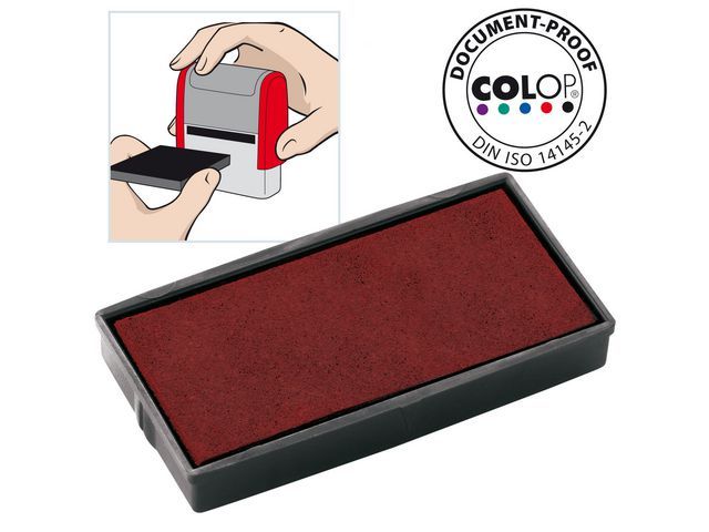 Colop Reserve Kussen Tbv Zelfinktende Stempels E30 Rood Voor Printer 30 Pak 2 Stuks colop kopen in de aanbieding