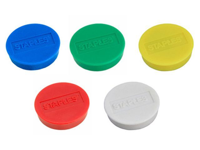 Staples Verpakking Met 10 Ronde Diverse Leuke En Mooie Kleuren Magneten Van 30 Mm Een Magnetische Kracht 850G Ramm Doos 10 Stuks staples kopen in de aanbieding Staples Verpakking Met 10 Ronde Diverse Leuke En Mooie Kleuren Magneten Van 30 Mm Een Magnetische Kracht 850G Ramm Doos 10 Stuks staples kopen in de aanbieding
