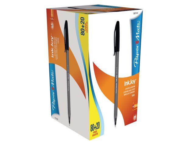 Paper Mate Inkjoy 100 Stickbalpen Medium Punt Van 1 Mm Zwarte Inkt Huls Pak Stuks paper mate kopen in de aanbieding Paper Mate Inkjoy 100 Stickbalpen Medium Punt Van 1 Mm Zwarte Inkt Huls Pak Stuks paper mate kopen in de aanbieding