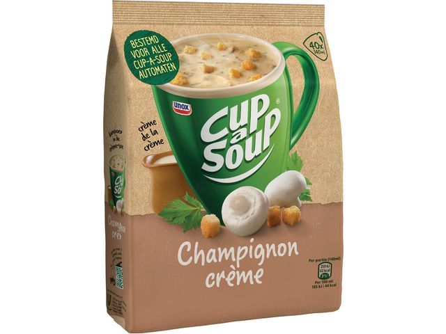 Unox Cup A Soup Voor Automaten Champignoncremesoep Pak 556 Gram unox kopen in de aanbieding